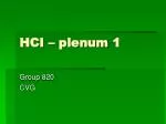 HCI – plenum 1 - slide 1