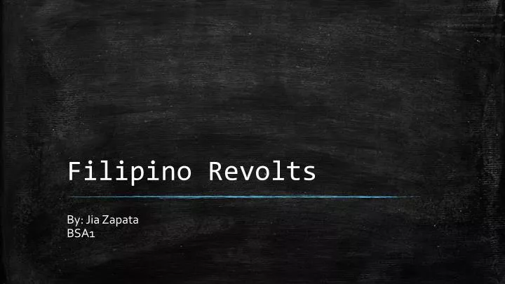 filipino revolts