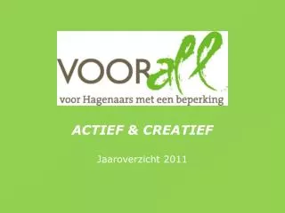 actief creatief jaaroverzicht 2011