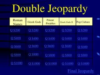 Double Jeopardy