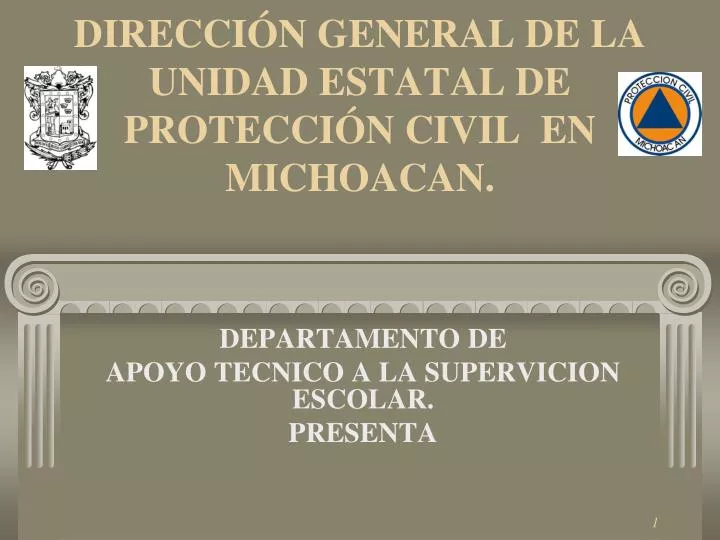 direcci n general de la unidad estatal de protecci n civil en michoacan