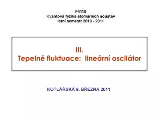 ii i t epeln fluktuace line rn oscil tor