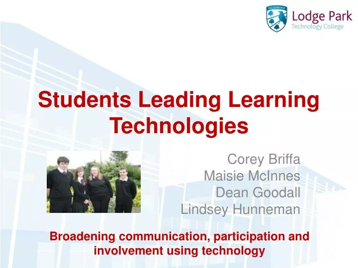 students leading learning technologies
