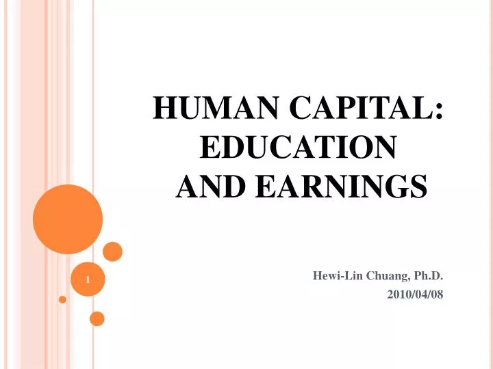 human capital education and earnings
