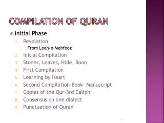 Compilation of Quran