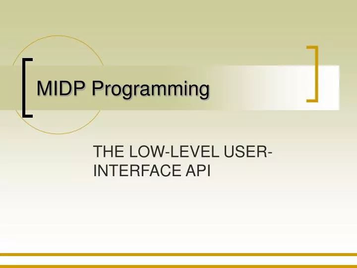 midp programming
