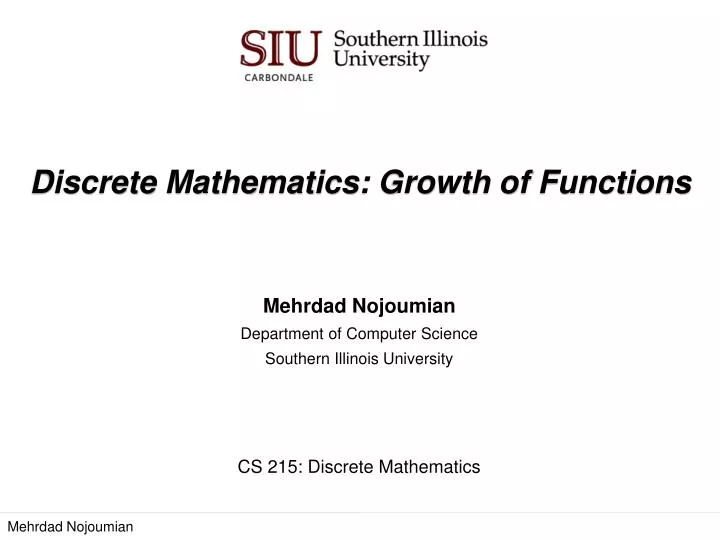 discrete mathematics growth of functions