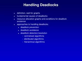 Handling Deadlocks