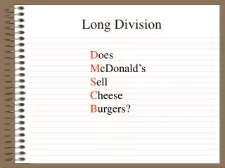 long division