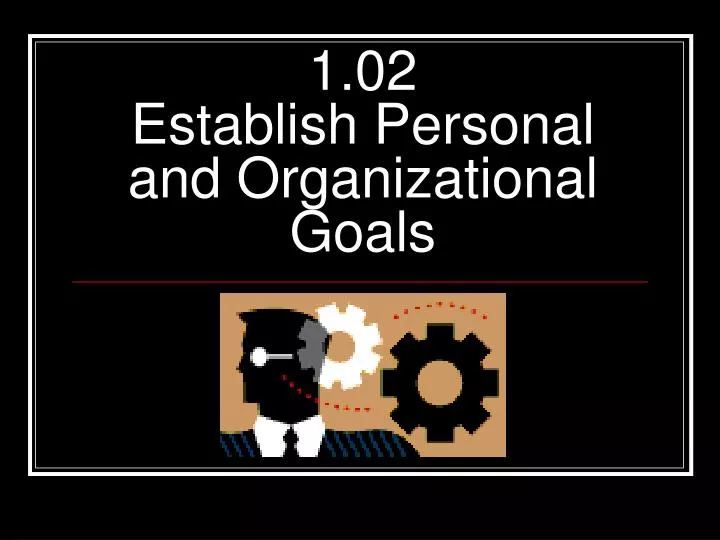 1 02 establish personal and organizational goals