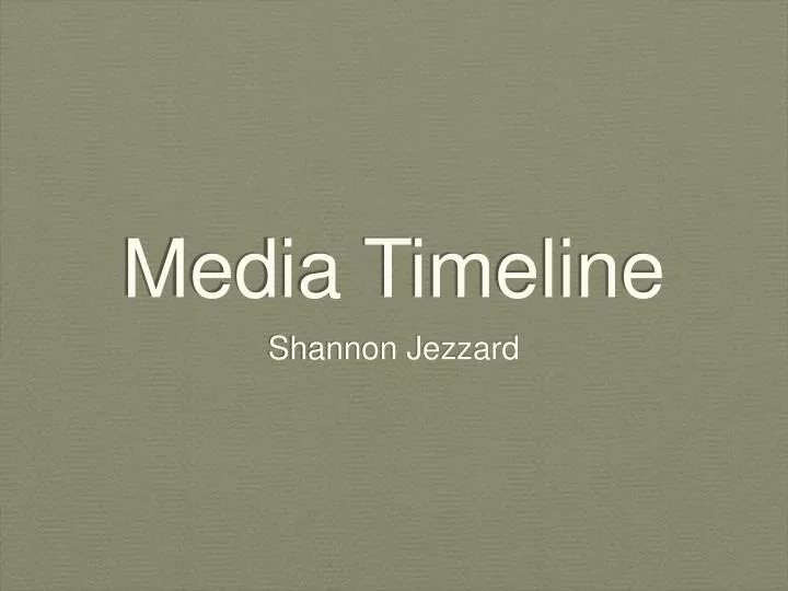 media timeline