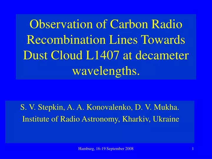 observation of carbon radio recombination lines towards dust cloud l1407 at decameter wavelengths