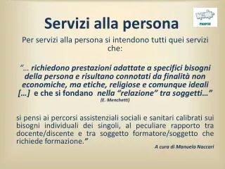 servizi alla persona