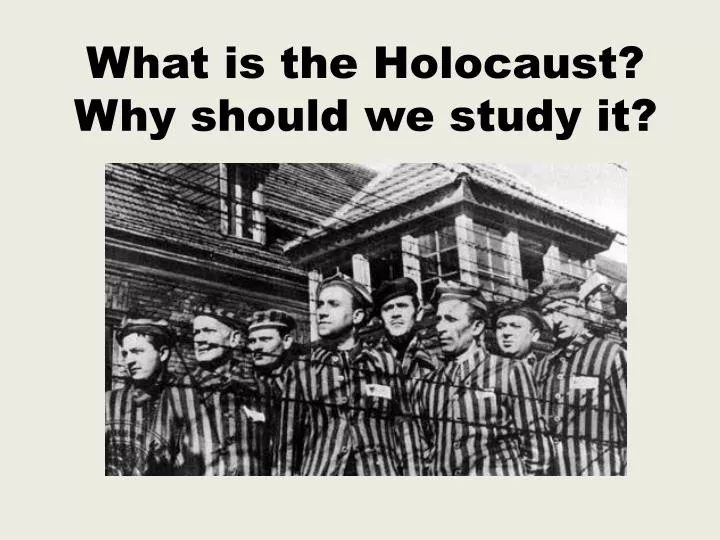 what is the holocaust why should we study it