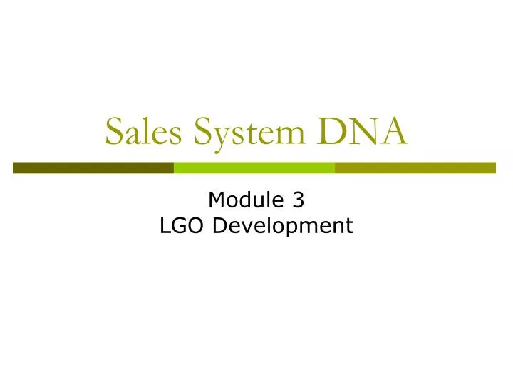 sales system dna