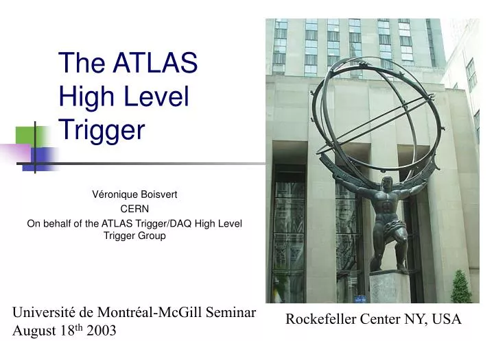 the atlas high level trigger