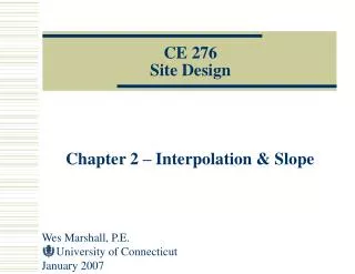 CE 276 Site Design