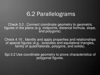 6 .2 Parallelograms