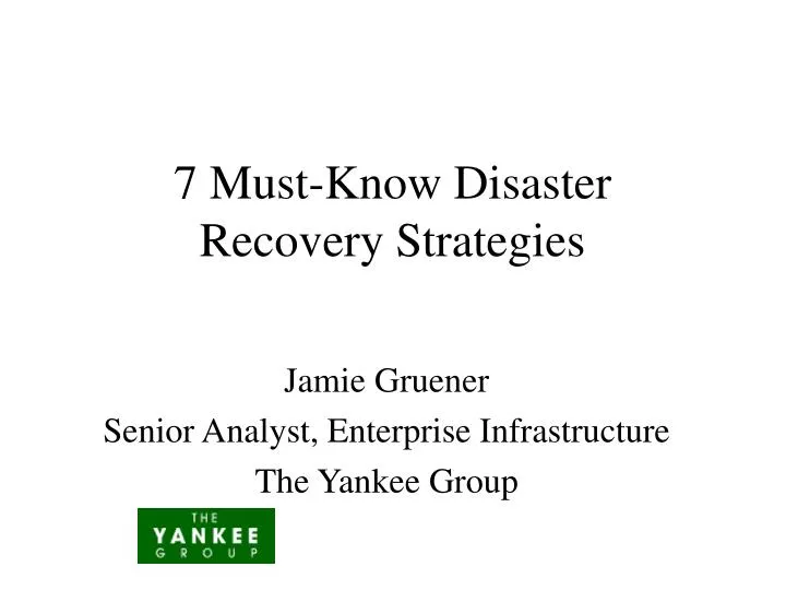 7 must know disaster recovery strategies