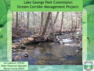 Lake George Park Commission Stream Corridor Management Project: