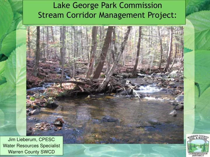 lake george park commission stream corridor management project