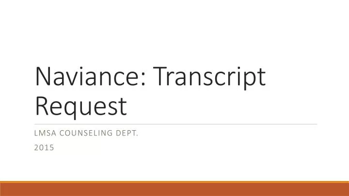 naviance transcript request