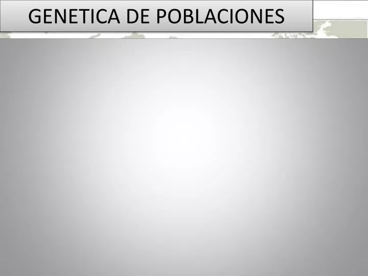 genetica de poblaciones