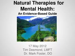 Natural Therapies for Mental Health: An Evidence-Based Guide