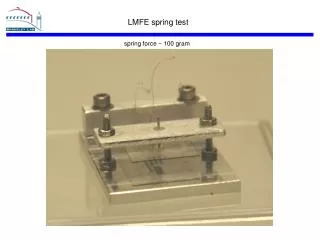 LMFE spring test