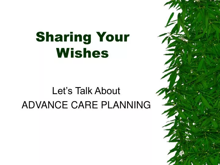 let s talk about advance care planning