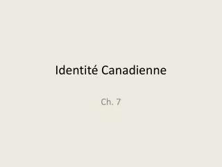 identit canadienne