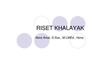 riset khalayak