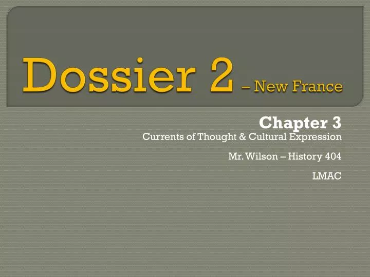 dossier 2 new france