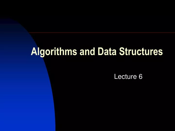 algorithms and data structures