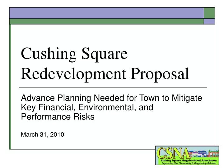 cushing square redevelopment proposal