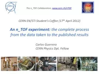 The n_TOF Collaboration , cern.ch/nTOF