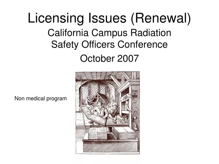 licensing issues renewal