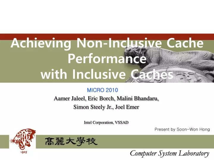 achieving non inclusive cache performance with inclusive caches
