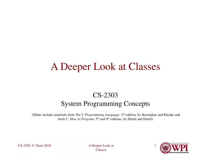 a deeper look at classes