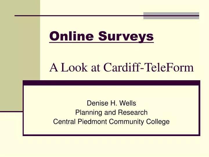 online surveys a look at cardiff teleform