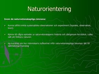 naturorientering