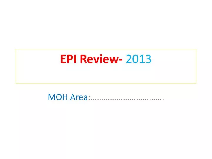 epi review 2013