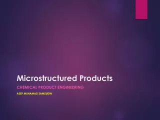 Microstructured Products