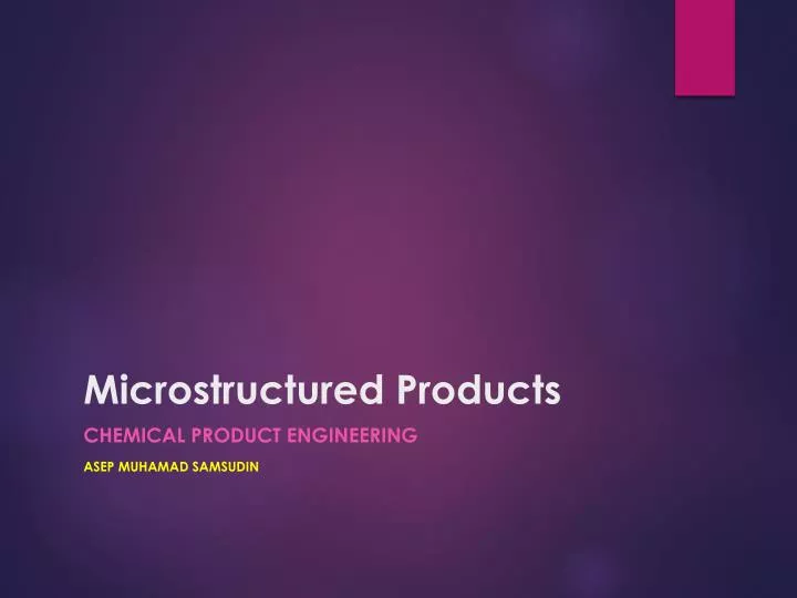 microstructured products