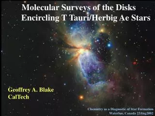 Molecular Surveys of the Disks Encircling T Tauri/Herbig Ae Stars