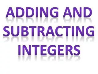 PPT - Adding and subtracting integers PowerPoint Presentation, free ...