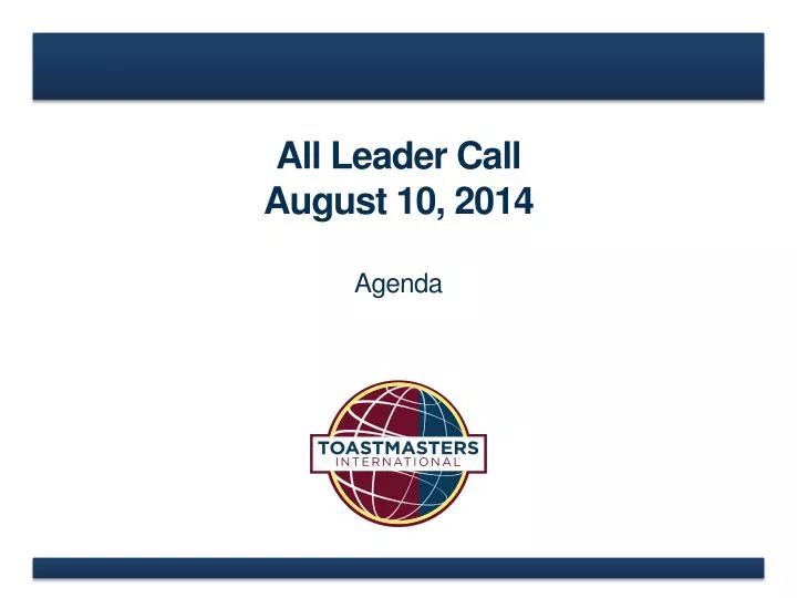 all leader call august 10 2014