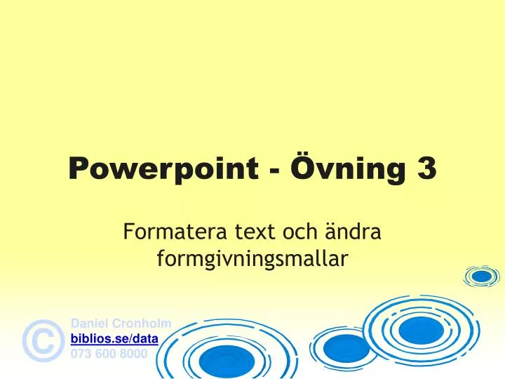 powerpoint vning 3