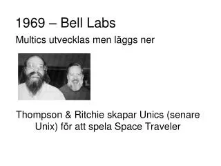 1969 – Bell Labs
