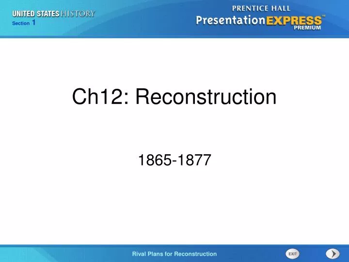 ch12 reconstruction